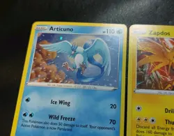 Zapdos 48/185 Articuno 036/195 Moltres 021/172 Cosmos Holo Pokemon Promo Set LP - Image 2