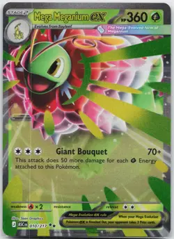 Mega Meganium ex 010/217 Double Rare Ascended Heroes Pokemon Near Mint - Image 1