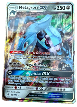 Metagross GX 85/145 – Sun & Moon Guardians Rising Ultra Rare Holo Pokemon - Image 1