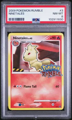 2009 POKEMON RUMBLE #3 NINETALES PSA 8 - Image 1
