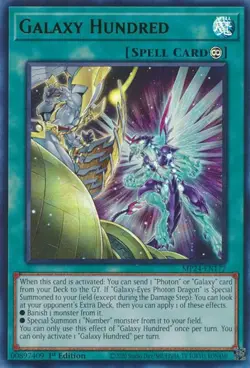 x3 Galaxy Hundred - MP24-EN177 - Ultra Rare - 1st Edition Yu-Gi-Oh! M/NM - Image 1