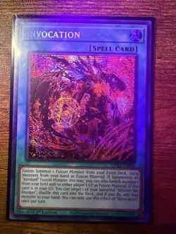 Invocation MP24-EN060 Alternate Art 1st Ed NM Prismatic Secret Rare Yu-Gi-Oh! - Image 1