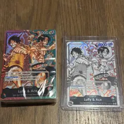 Luffy & Ace Parallel Alt Art Starter Deck Ex ST30-001 (2) +1 Starter Deck Sealed - Image 1