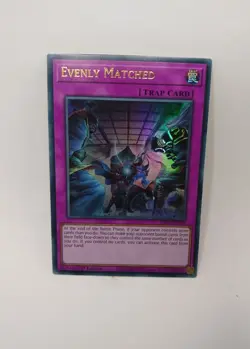 YU-GI-OH! Evenly Matched. RA01-EN074. 1st Edition Ultra Rare Card. TCG CCG - Image 1