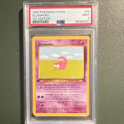 PSA 9 Pokemon 3-Card Lot: Mega Scrafty ex, Snorlax, Slowpoke 1st Ed - Image 3