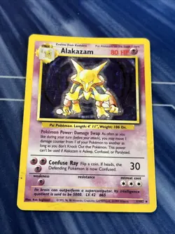 Alakazam Holo Card 80 HP Wizards of the Coast English Base Set 1/102 - Image 2