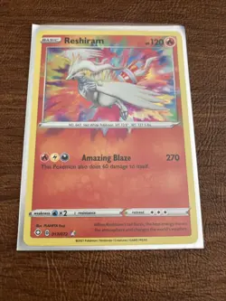 LP Pokemon Reshiram - 017/072 - Amazing Rare Lightly Played Shining Fates - Image 2