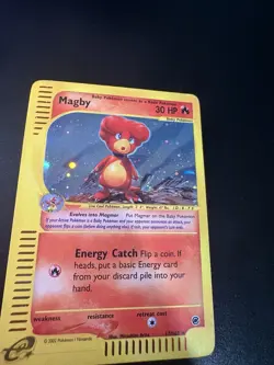 Pokemon Magby Reverse Holo 17/165 Expedition E-Reader Vintage Pokemon Card - Image 1