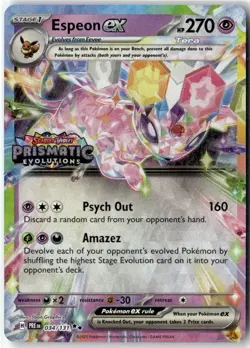 Espeon ex - (Prismatic Evolutions Stamp) Holo Miscellaneous Cards 034/131 NM - Image 1