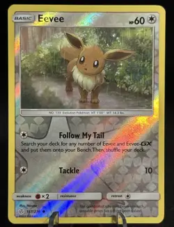Eevee 167/236 Cosmic Eclipse Reverse Holo Pokemon Card NM - Image 1