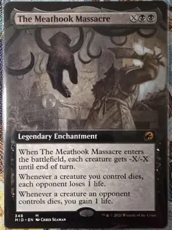 The Meathook Massacre, (Extended Art), Innistrad: Midnight Hunt, #348, MTG, NM++ - Image 1