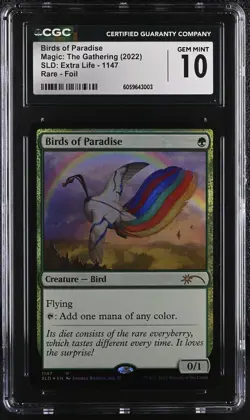 BIRDS OF PARADISE Secret Lair Foil Rare Extra Life CGC 10 MTG [Nostalgium] - Image 1