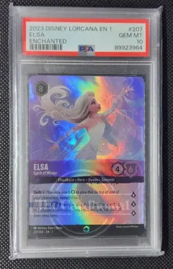 2023 Lorcana Elsa - Spirit of Winter The First Chapter Enchanted #207 PSA 10 - Image 1