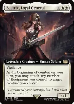 Beatrix, Loyal General (Extended Art) - Light Play MTG - Image 1
