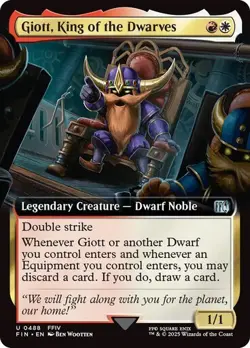 Giott, King of the Dwarves Extended Art Final Fantasy NM MTG - Image 1