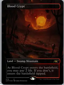 Magic: The Gathering Blood Crypt Unfinity 279 Foil Rare Land English 2022 - Image 1