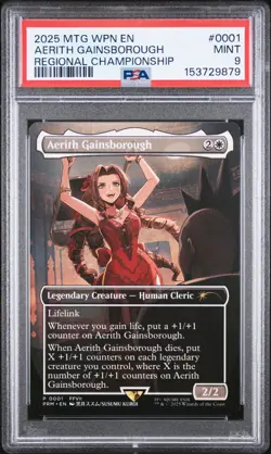2025 Magic The Gathering Wpn Promos #0001 Aerith Gainsborough PSA9 - Image 1