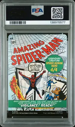 2025 MTG MARVEL'S SPIDER-MAN #0232 AMAZING SPIDER-MAN/PETER PARKER PSA 10 - Image 2