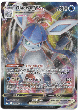 Near Mint Glaceon VMAX 041/203 Evolving Skies Ultra Rara Holo Pokemon TCG - Image 1