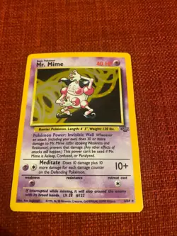 Mr Mime 1999 Pokemon jungle holo foil #6/64 pokemon - Image 1