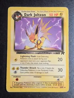 Dark Jolteon 38/82 HP Team Rocket Uncommon Pokemon Unlimited - Image 1