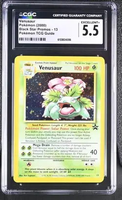 Pokemon English Venusaur 13 2000 Black Star Promos CGC 5.5 - Image 1
