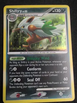 Pokemon TCG - Shiftry 13/111 Holo Rare - 2009 Rising Rivals - Image 1