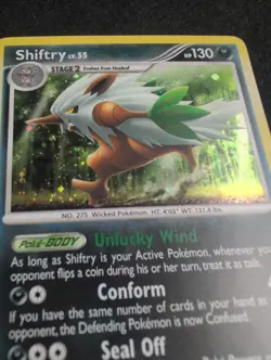 Pokemon TCG - Shiftry 13/111 Holo Rare - 2009 Rising Rivals - Image 2