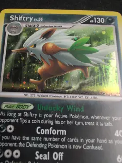 Pokemon TCG - Shiftry 13/111 Holo Rare - 2009 Rising Rivals - Image 5