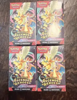 Pokemon Ascended Heroes Booster Bundle LOT OF 4 NEW IN HAND - Image 1