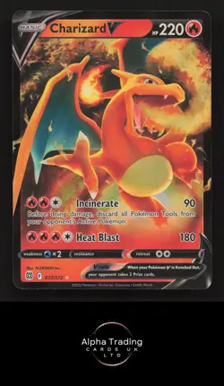 Charizard V 017/172 Holo V Rare Brilliant Stars Pokemon Near Mint - Image 1