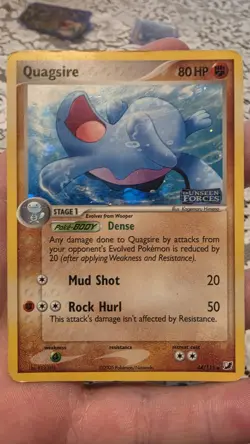 Quagsire Unseen Forces Stamped Reverse Holo Rare Pokemon 44/115 PSA 1 Contender - Image 1