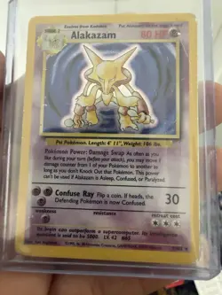 Alakazam 1/102 Base Set Holo Rare English 1999 80 HP Pokemon TCG - Image 1