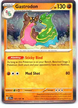 Gastrodon 107/191 Rare Surging Sparks Pokemon Holo Near Mint - Image 1