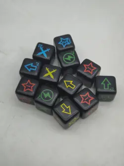 Yugioh Dungeon Dice Monsters 12 Piece Die Lot Set Green Yellow Blue Red RARE - Image 4