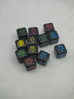 Yugioh Dungeon Dice Monsters 12 Piece Die Lot Set Green Yellow Blue Red RARE - Image 5