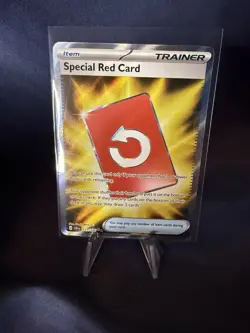 Pokemon Special Red Card 113/086 CRIM Holo Trainer-Item Pokemon TCG English - Image 1