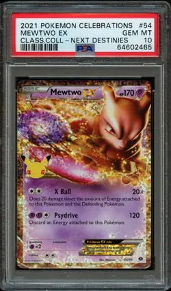PM - 2021 - POKEMON CELEBRATIONS - #54 - MEWTWO EX - PSA 10 (GEM MINT) - Image 1
