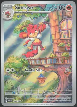 SIMISEAR 100/086 HOLO ILLUSTRATION RARE WHITE FLARE POKEMON NM - Image 1
