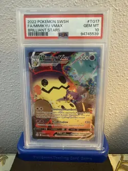 Pokemon 2022 Mimikyu VMAX TG17/TG30 Full Art Brilliant Stars GEM MINT PSA 10 - Image 1
