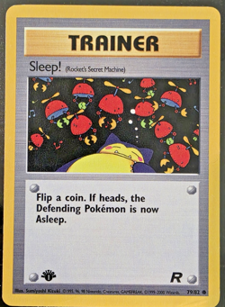 Sleep! 79/82 1st Edition Team Rocket NM Pokemon TCG - Image 1