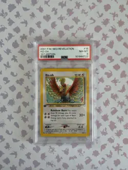Ho-Oh Neo Revelation 18/64 1st Edition PSA 8 Pokemon Card WOTC Vintage - Image 3