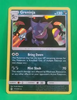 Holo RARE Greninja 117/214 Unbroken Bonds Near Mint To MINT Condition Nice! - Image 2