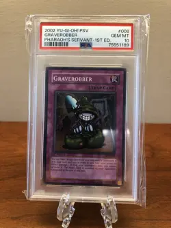 2002 YU-GI-OH Graverobber 1st Edition Pharaoh's Servant PSV-008 - PSA 10 GEM MT - Image 3
