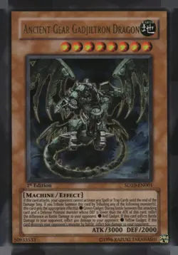 Ancient Gear Gadjiltron Dragon SD10-EN001 Structure Deck Yu-Gi-Oh 1st Edition NM - Image 1