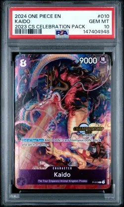 2024 ONE PIECE CHAMPIONSHIP 2023 CELEBRATION PACK #010 KAIDO PSA 10 - Image 1
