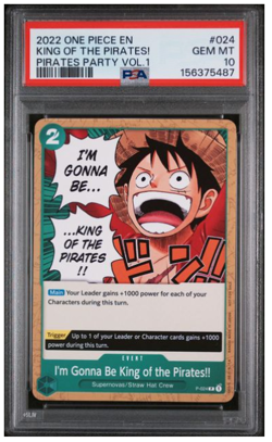 2022 One Piece Pirates Party Vol 1. King of the Pirates #24 PSA 10 GEM MINT - Image 1