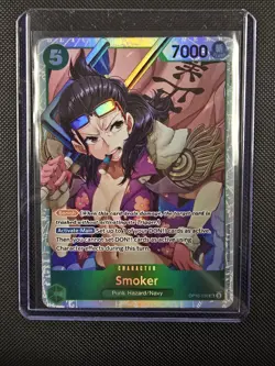 One Piece Card Game OP-10 Smoker OP10-030 SR Alt Art Foil 7000 Power EN - Image 1
