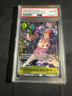 2026 One Piece Illustration Box V 6 Donquixote Rosinante #OP12-108 PSA 10 - Image 1