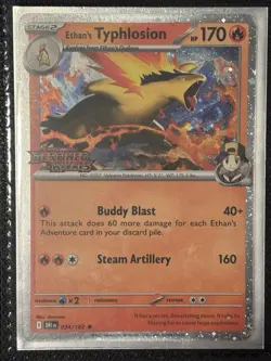 Pokemon Card Ethan's Typhlosion Pre-Release Promo (034) Destined Rivals NM - Image 2